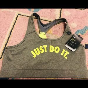 Nike Just do it sports bra with tags new XL